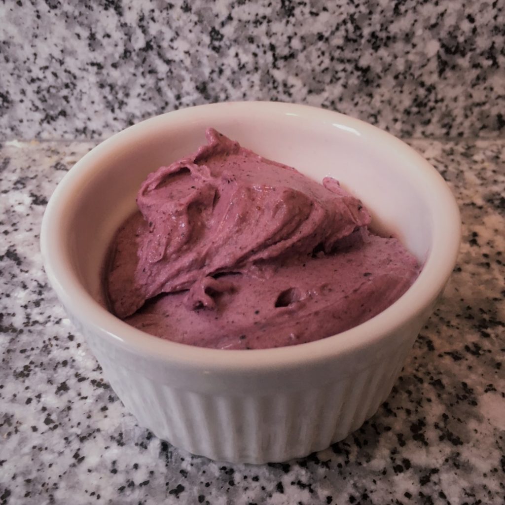 soft-serve blueberry banana ice cream