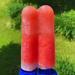 double homemade watermelon popsicle